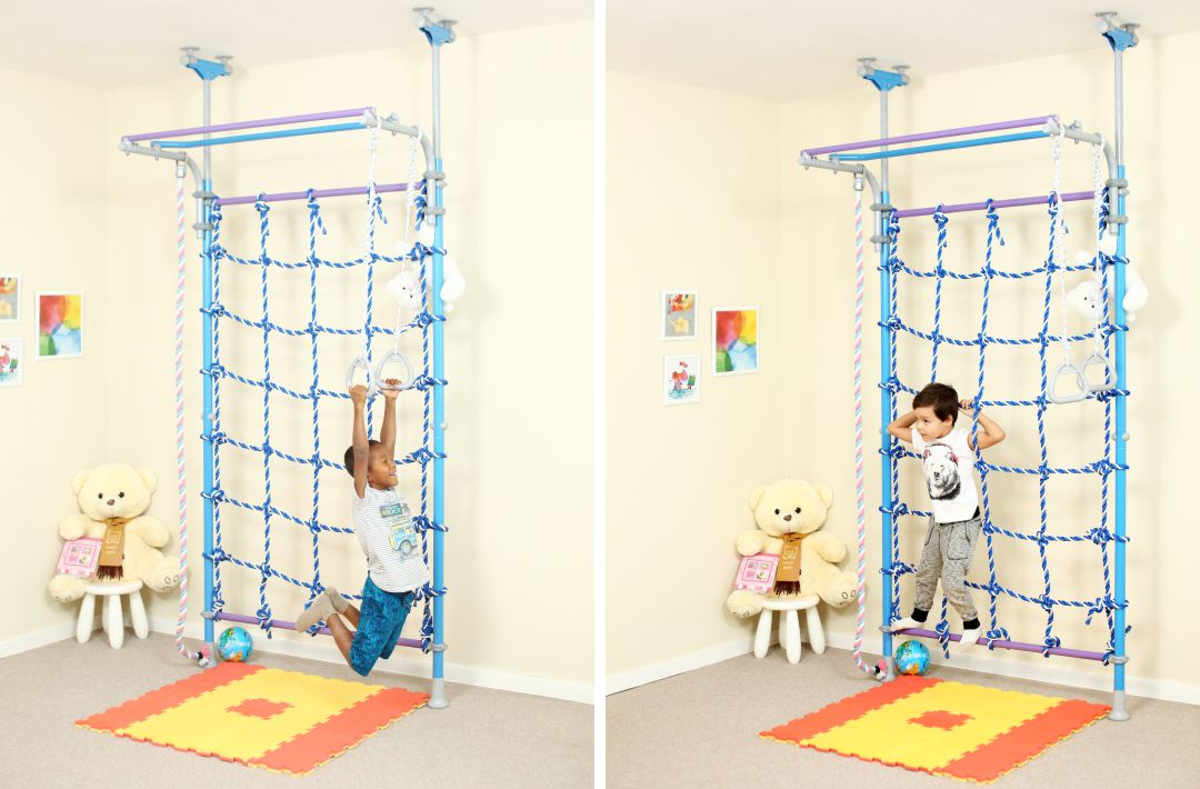  детскую шведскую стенку для дома с креплением Wallbarz Nets .
